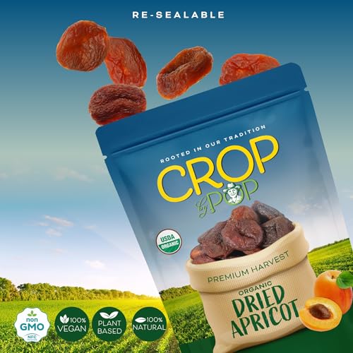 CROP BY POP Organic Sun Dried Apricots (32 Ounce)