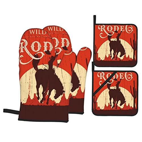Oven Mitts and Pot Holders Sets of 4 (4 Count)