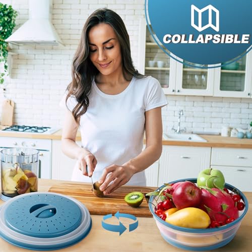 2 in 1 WENWELL Microwave Splatter Cover for Food & Mat (2 Count)