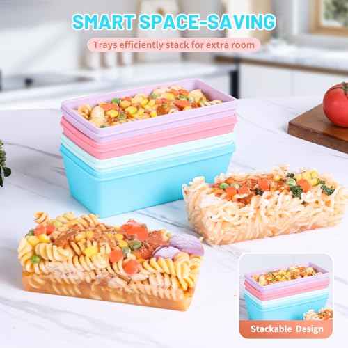 2 Cup Silicone Freezer Molds with Lids (4 Count)