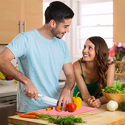 Flexible Plastic Cutting Board Set of 5 Gradient Color (5 Count)