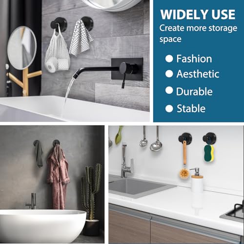 Suction Cup Hooks for Shower (4 Count)