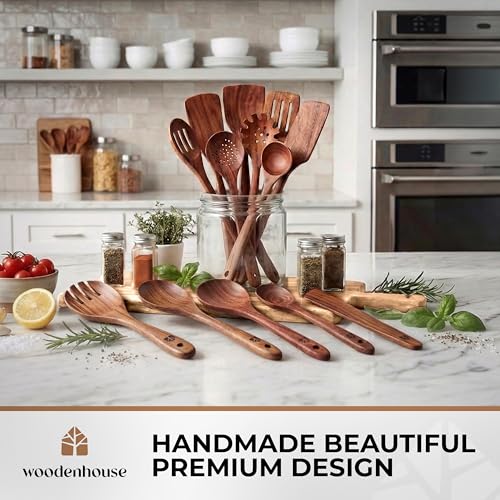 Wooden Spoons for Cooking 13 Pcs (13 Count)