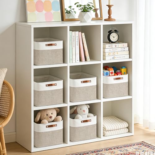 Collapsible Fabric Storage Cubes 11x11 Cube Storage Bins (4 Count)