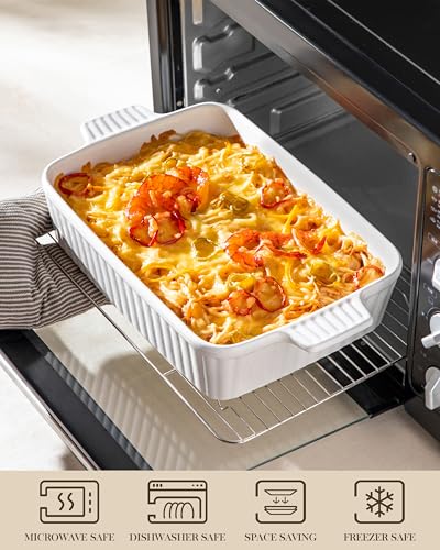 4.4QT Ceramic Casserole Dishes for Oven