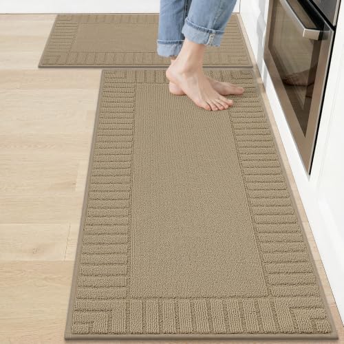 Kitchen Rugs Non Slip Washable 2PCS