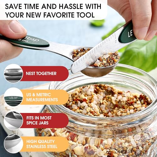 Stainless Steel Magnetic Measuring Spoons Set of 8 (8 Count)