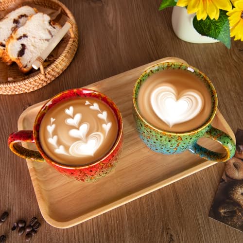 16 oz Ceramic Coffee Mugs Set of 2 (2 Count)