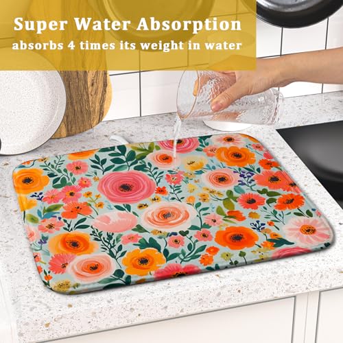 Spiral Flower Dish Drying Pad