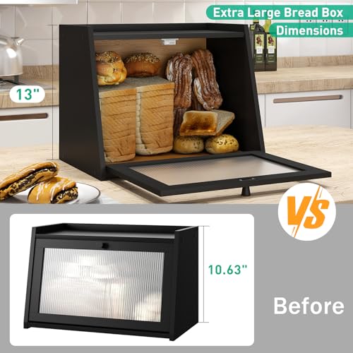 Large Bread Box for Kitchen Counter