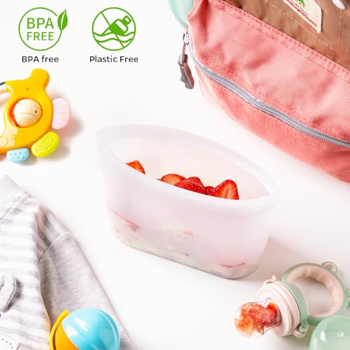 Reusable 100% Silicone Food Storage Bags