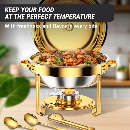 Round Chafing Dishes for Buffet 5 Qt