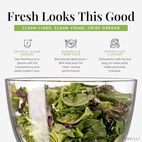 Glass Salad Spinner with Storage Lid