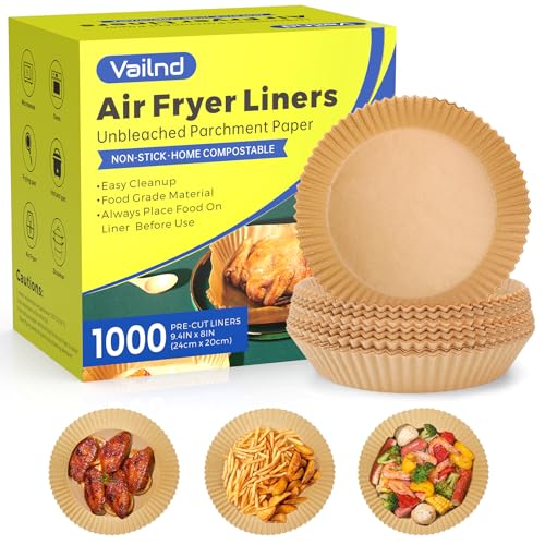 1000 Pcs 8" Round Air Fryer Paper Liners for 5 (1000 Count)