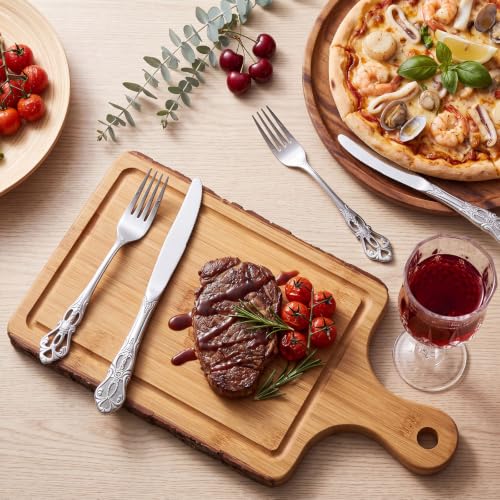 100 Pieces Retro Royal Stainless Steel Dinner Flatware Cutlery Set (100 Count)