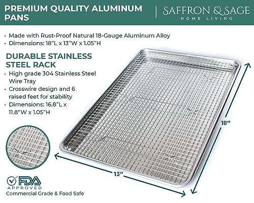 Commercial Quality Cookie Sheet and Rack (2 Count)