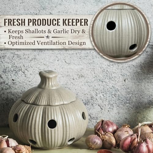 Garlic Keeper Jar with Lid