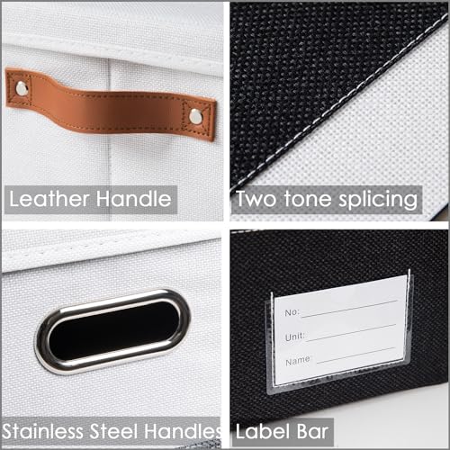 Foldable Storage Bins with Handles [3 (3 Count)