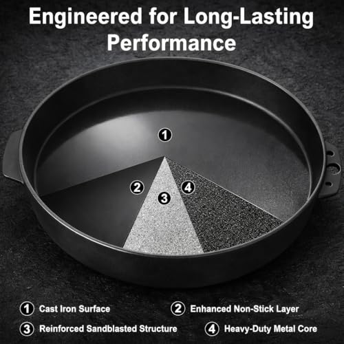 Griddles for Weber Kettle Grill Accessories 22 inch 7421 Round Cast Iron