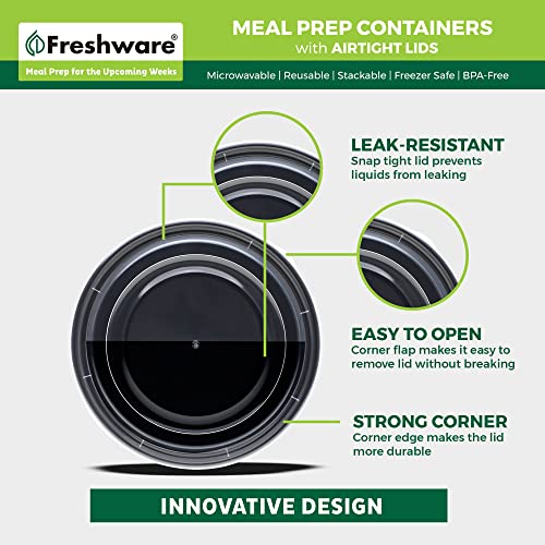 Meal Prep Bowl Containers [30 Pack] Plastic Bowls with Lids for Soup and Salad (30 Count)