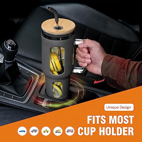 Glass Tumbler with Lid and Straw