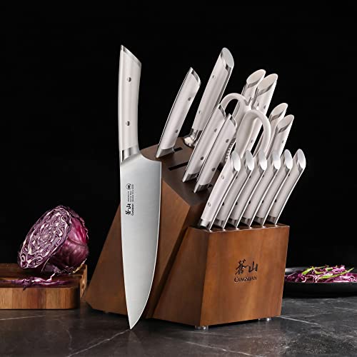 HELENA Series German Steel Forged Knife Block Set (17 Count)