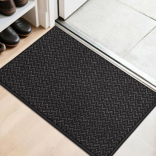 Dirt Trapper Door Mat 20"x32" Non Slip Washable Black (4.44 Sq Ft)
