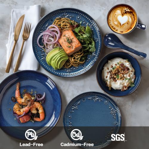 16 Piece Handcrafted Ceramic Dinnerware Set with Mugs