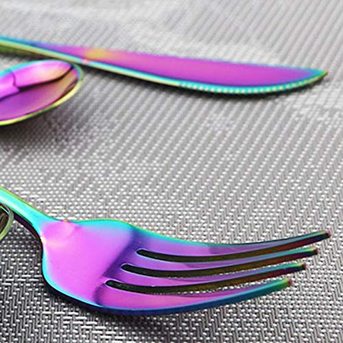 Shiny Rainbow Silverware Set (6 Count)