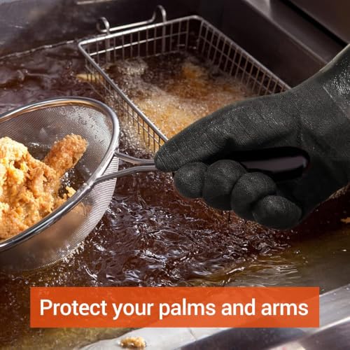 2 Pairs Heat Resistant BBQ Glove for Oven & Fryer Smoker (2 Count)