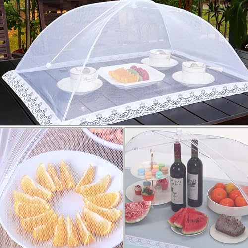 2Pcs 40x24 Extra Large Mesh Food Cover Tent for Outside
