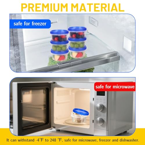 12 Pack Freezer Containers with Screw On Lids (12 Count)