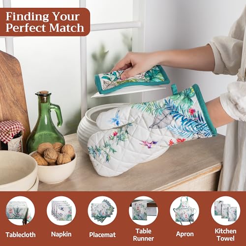 100% Cotton Oven Mitt & Pot Holder Set