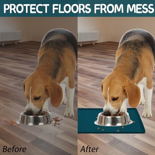Silicone Cat & Dog Food Mat for Floors Waterproof