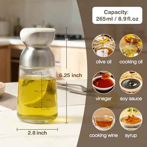 Oil Dispenser for Kitchen 9 Ounce Salad Dressing Container