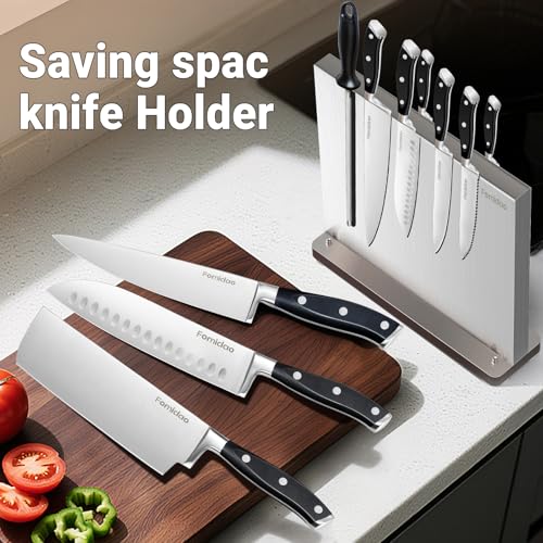 4PSC Knife Block Set With Magnetic Knife Block Holder (4 Count)