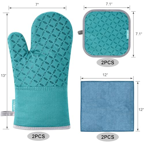 Oven Mitts and Pot Holders 6pcs Set