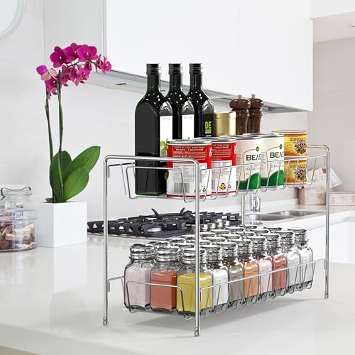 2 Tier Countertop Spice Rack Organizer