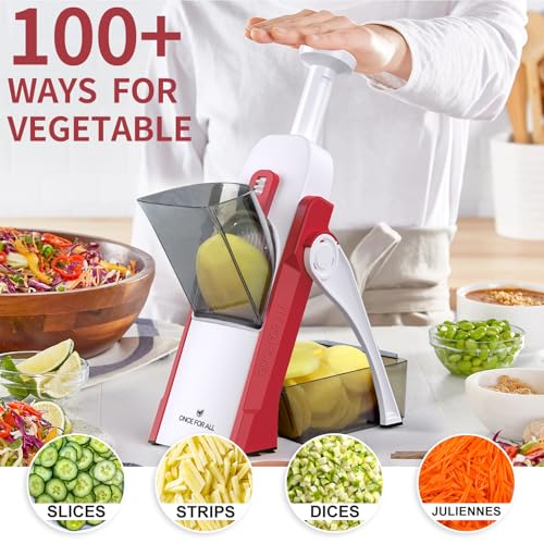 Safe Mandoline Slicer 5 in 1 Vegetable Cutter
