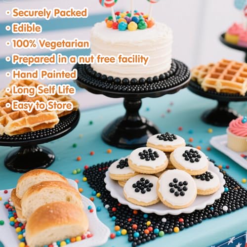 Edible Black Pearl Sprinkles (4.5 Ounce)