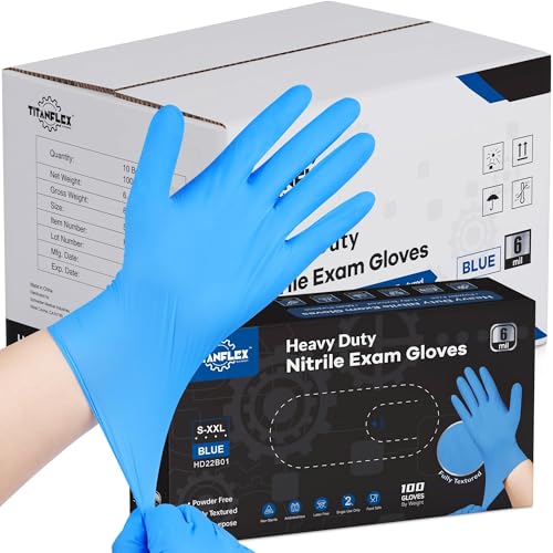 Heavy Duty Blue Disposable Nitrile Gloves (1000 Count)