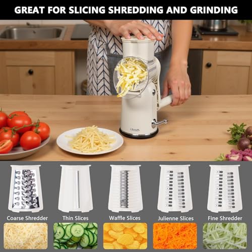 Rotary Cheese Grater with Handle