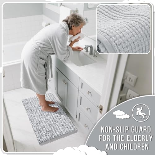 Large Bathroom Rugs Non Slip Washable 36x24 Inch