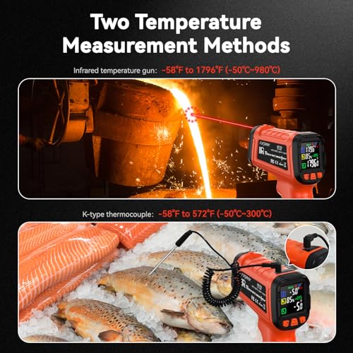 Infrared Thermometer Temperature Gun 1796°F 16