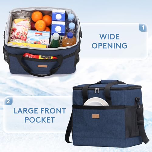 Cooler Bag 60 Cans Collapsible and Insulated Large Lunch Bag Leakproof Soft Cooler Portable for Camping (60 Count)