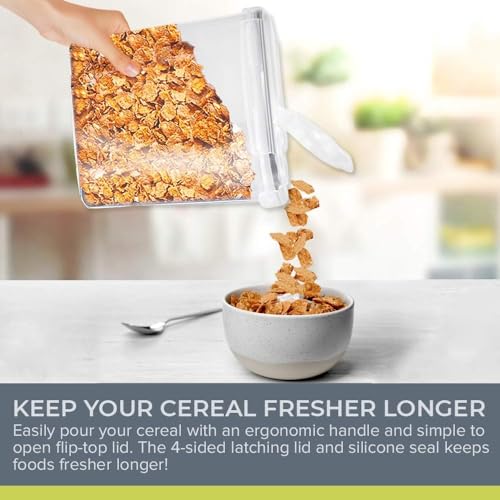 Airtight Cereal Containers with Lids (4 Count)