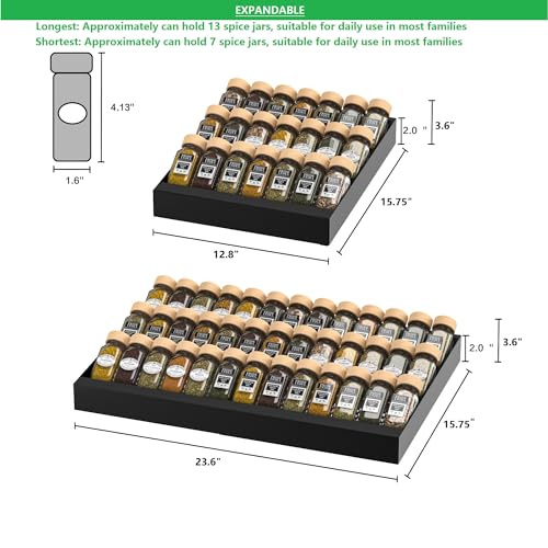 Expandable Metal Spice Drawer Organizer (2 Count)