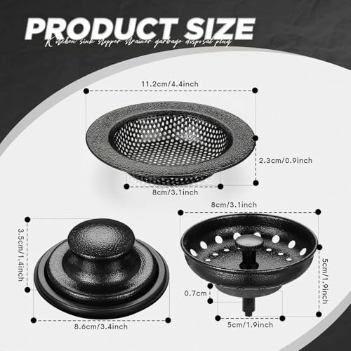 3 Pcs Sink Plug Stopper Disposal Drain Strainer (3 Count)