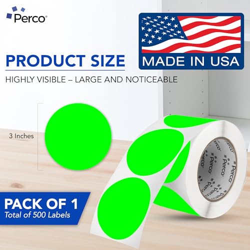 Neon Green Round Circle Dot Sticker 3