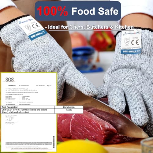 Cut Resistant Gloves Food Grade Level 5 Protection